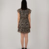 Vestido Corto, Estampado Abstracto, Elástico en la Cintura y Nudo. - Imagen 5